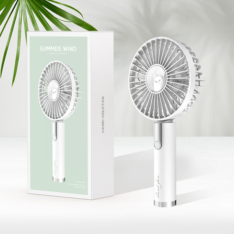 Portable USB Rechargeable Mini Handle Fan With Base - Quiet and powerful
(French version) Mini handheld Fan USB rechargeable portable